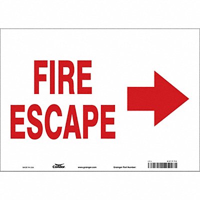 CONDOR 467T70 Safety Sign 10 in x 14 in Vinyl