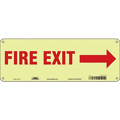 CONDOR 467T78 Safety Sign 5 in x 14 in Polyethylene