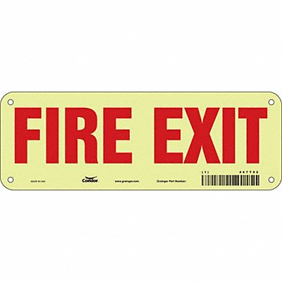 CONDOR 467T92 Safety Sign 3 1/2 x 10 in Polyethylene
