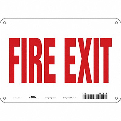 CONDOR 467U12 Safety Sign 7 in x 10 in Aluminum
