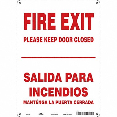CONDOR 467U32 Safety Sign 14 in x 10 in Polyethylene