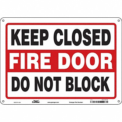 CONDOR 467U75 Safety Sign 10 in x 14 in Polyethylene