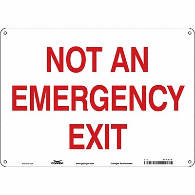 CONDOR 467U79 Safety Sign 10 in x 14 in Aluminum