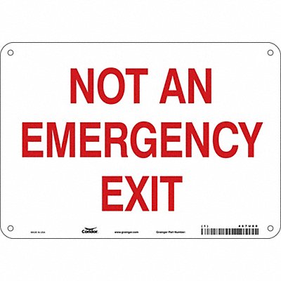 CONDOR 467U80 Safety Sign 7 in x 10 in Polyethylene