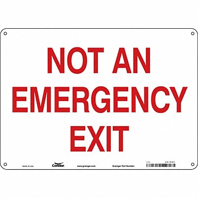 CONDOR 467U81 Safety Sign 10 in x 14 in Polyethylene