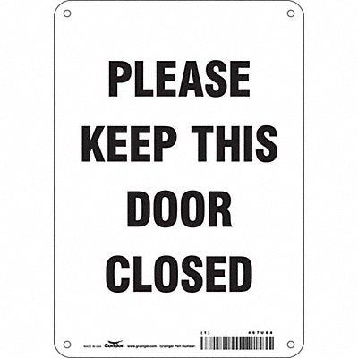 CONDOR 467U84 J9275 Safety Sign 10 in x 7 in Aluminum