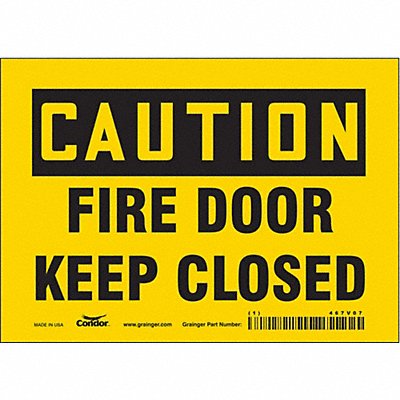 CONDOR 467V07 Safety Sign 5 in x 7 in Vinyl