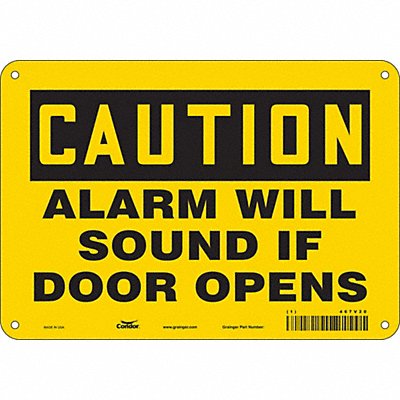 CONDOR 467V20 Safety Sign 7 in x 10 in Polyethylene