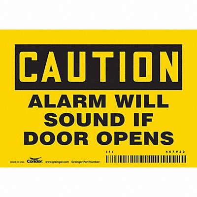 CONDOR 467V22 Safety Sign 3 1/2 in x 5 in Vinyl