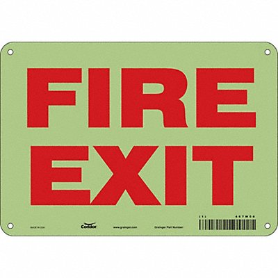 CONDOR 467W06 Safety Sign 7 in x 10 in Polyethylene