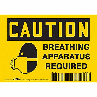CONDOR 467X51 Safety Sign 3.5in x 5in Vinyl