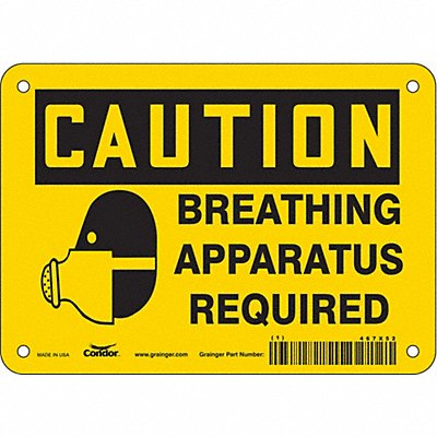 CONDOR 467X52 Safety Sign 5 in x 7 in Vinyl