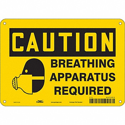 CONDOR 467X53 Safety Sign 7 in x 10 in Vinyl