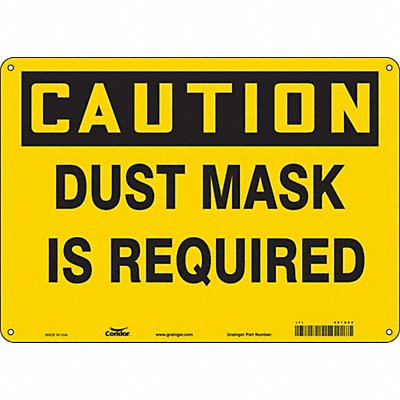 CONDOR 467X62 Safety Sign 10 inx14 in Vinyl