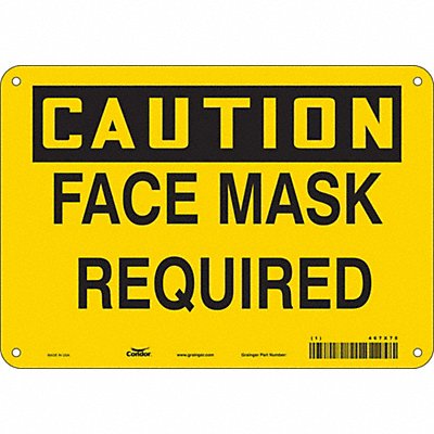 CONDOR 467X75 K0486 Safety Sign 7 inx10 in Vinyl