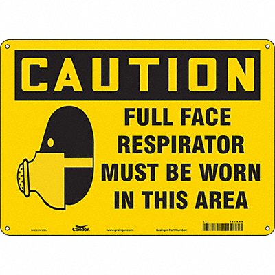 CONDOR 467X84 Safety Sign 10 in x 14 in Aluminum