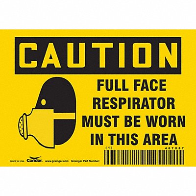CONDOR 467X87 Safety Sign 3.5in x 5in Vinyl
