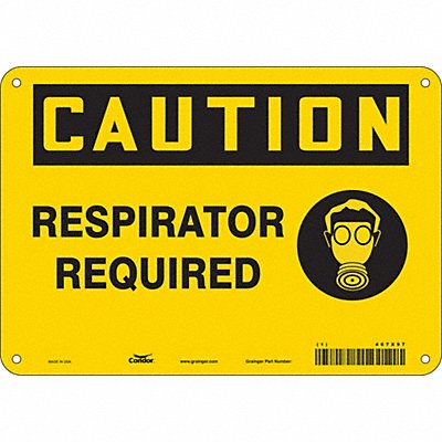 CONDOR 467X97 Safety Sign 7 in x 10 in Vinyl