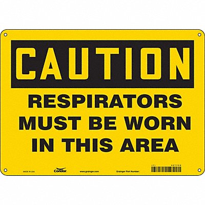 CONDOR 467Y08 Safety Sign 10 in x 14 in Aluminum