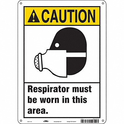 CONDOR 467Y17 Safety Sign 14 in x 10 in Aluminum
