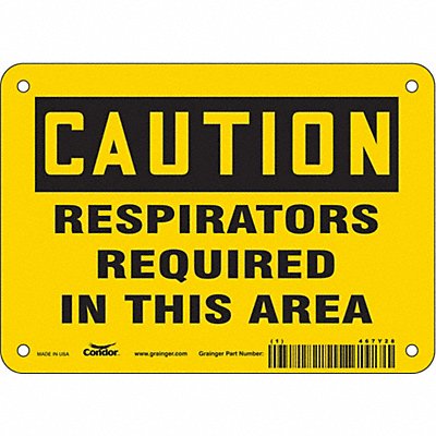 CONDOR 467Y28 K0492 Safety Sign 5 in x 7 in Vinyl