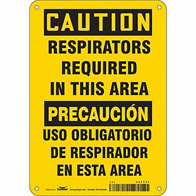 CONDOR 467Y31 Safety Sign 10 inx7 in Aluminum