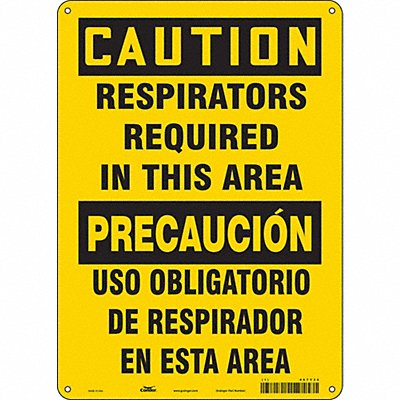 CONDOR 467Y34 Safety Sign 14 in x 10 in Polyethylene