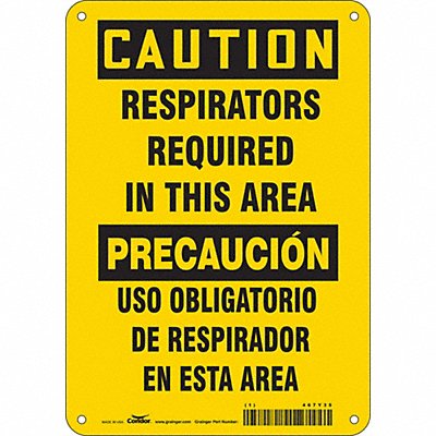 CONDOR 467Y35 Safety Sign 10 in x 7 in Vinyl
