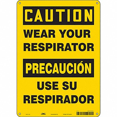 CONDOR 467Z04 Safety Sign 14 inx10 in Polyethylene