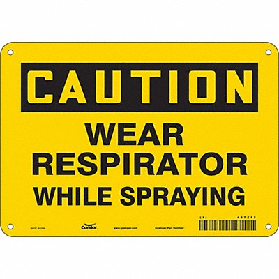 CONDOR 467Z12 Safety Sign 7 in x 10 in Aluminum
