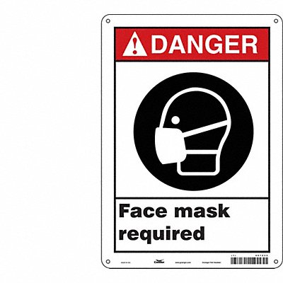 CONDOR 467Z55 Safety Sign 14 in x 10 in Vinyl