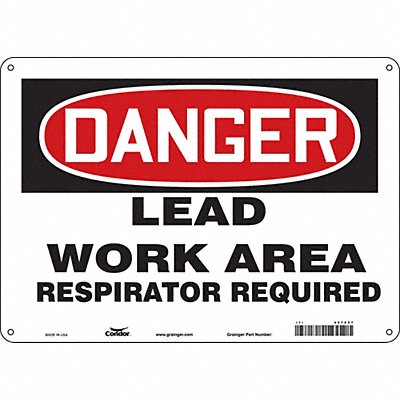 CONDOR 467Z57 Safety Sign 10 in x 14 in Aluminum