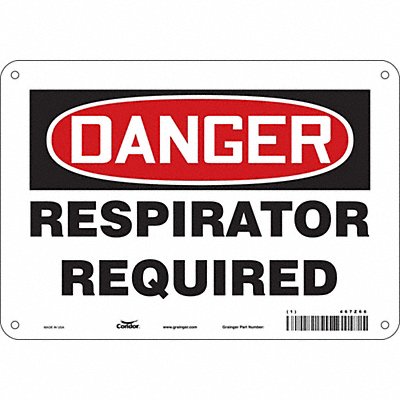 CONDOR 467Z66 Safety Sign 7 in x 10 in Aluminum