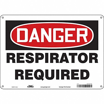 CONDOR 467Z70 Safety Sign 10 inx14 in Polyethylene