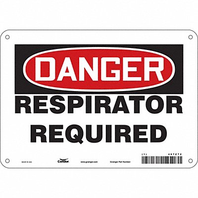 CONDOR 467Z72 Safety Sign 7 in x 10 in Vinyl