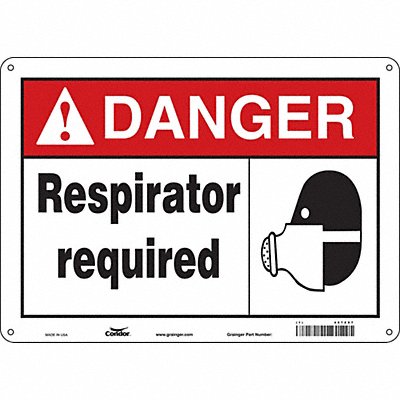 CONDOR 467Z97 Safety Sign 10 inx14 in Vinyl