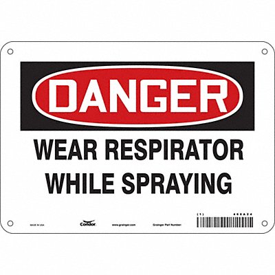 CONDOR 468A24 Safety Sign 7 in x 10 in Aluminum