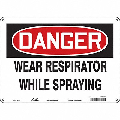 CONDOR 468A29 Safety Sign 10 in x 14 in Vinyl