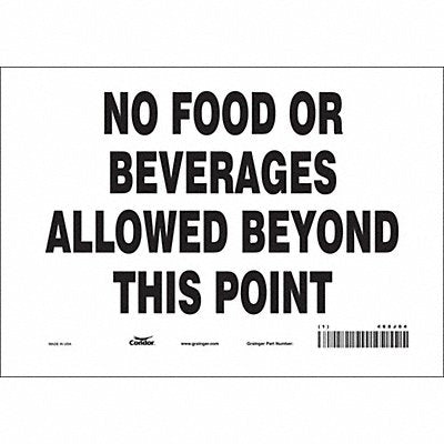 CONDOR 468J04 Safety Sign 7 in x 10 in Vinyl