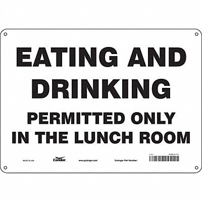 CONDOR 468J13 J9849 Safety Sign 10 in x 14 in Aluminum