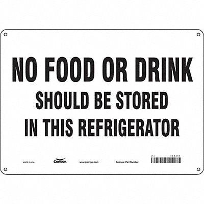CONDOR 468J33 Safety Sign 10 in x 14 in Aluminum