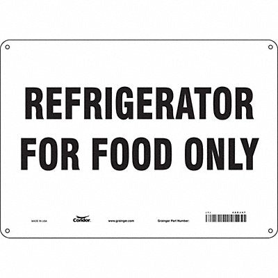 CONDOR 468J47 Safety Sign 10 in x 14 in Aluminum