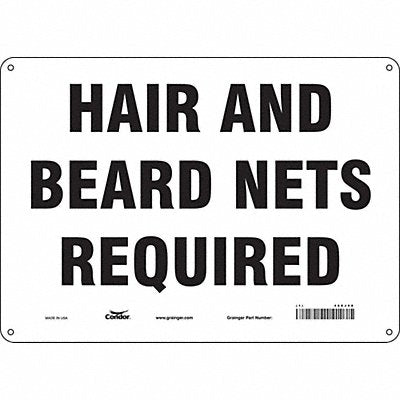CONDOR 468J98 Safety Sign 10 in x 14 in Aluminum