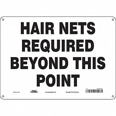 CONDOR 468K05 Safety Sign 10 in x 14 in Aluminum