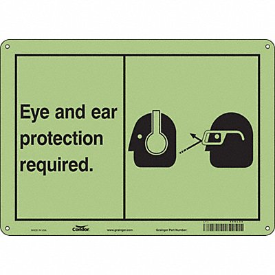 CONDOR 468L34 Safety Sign 10 in x 14 in Polyethylene