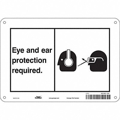 CONDOR 468L36 Safety Sign 7 in x 10 in Polyethylene