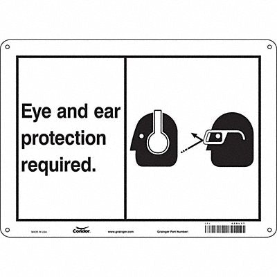 CONDOR 468L37 Safety Sign 10 in x 14 in Polyethylene