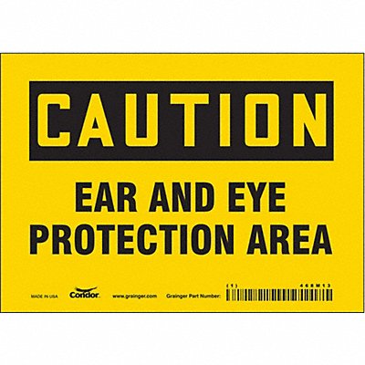 CONDOR 468M13 Safety Sign 5 in x 7 in Vinyl