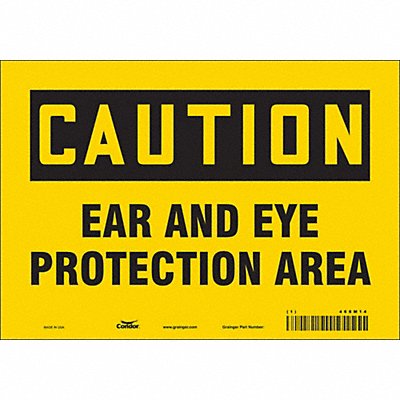 CONDOR 468M14 Safety Sign 7 in x 10 in Vinyl