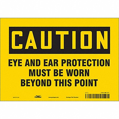 CONDOR 468M27 Safety Sign 7 inx10 in Vinyl